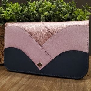 kate spade | nadine leather & suede medium clutch